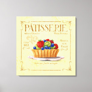 Canvas de decoração da cozinha francesa, Tart Frut