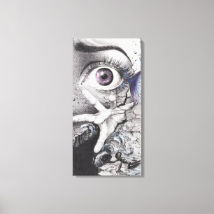 canvas de desenho de lápis surreal "Natação"