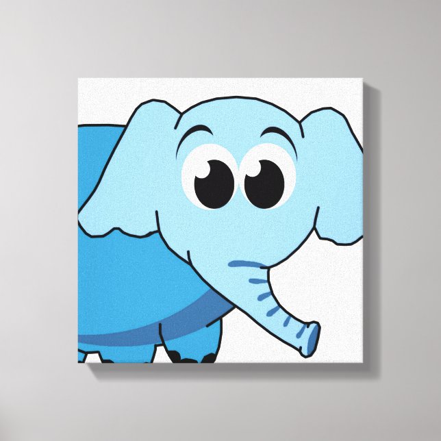 Canvas de Elefante Azul (Frente)