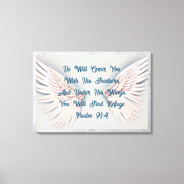 Canvas de Encorajamento Psalm 91 (Frente)