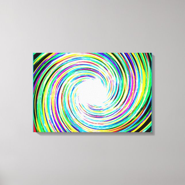 Canvas de espiral de várias cores do segundo (Frente)