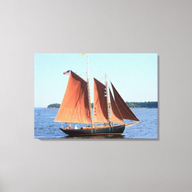 canvas de esquiador de velas vermelhas (Frente)