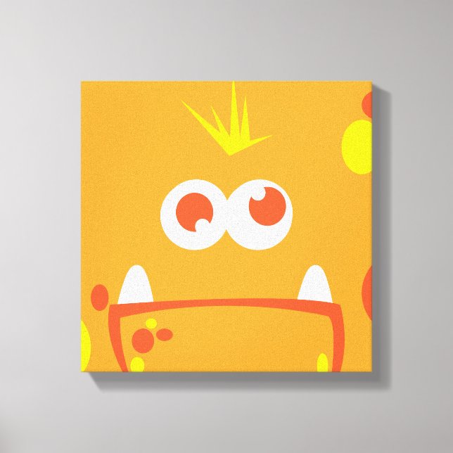 Canvas de face monstro laranja (Frente)
