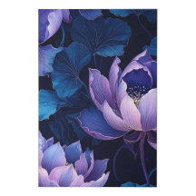 Canvas de Faux da Elegância do Lotus Escuro