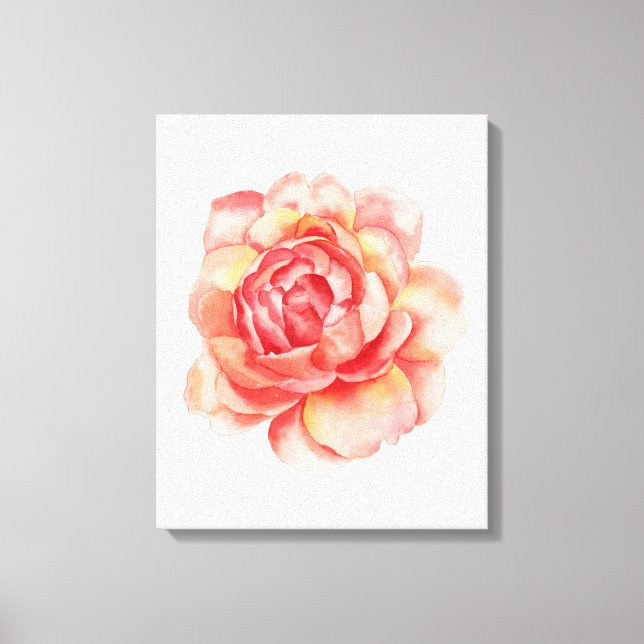 Canvas de Flor de Aquarela (Frente)