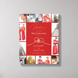 Canvas de Foto de Casamento Chinês com Dois Nexos