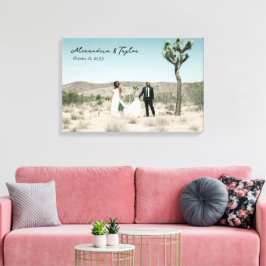 Canvas de Foto de Casamento Minimalista Moderno El