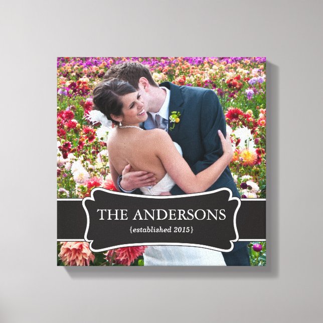 Canvas de Fotografia de Casamento Personalizado (Frente)