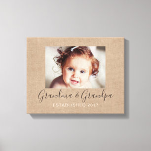 Canvas de Fotografias de Burlap Personalizada
