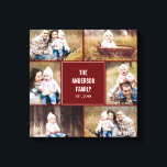 Canvas de Fotografias Personalizadas de Colagem Qu<br><div class="desc">Personalize esta canvas com suas fotos de casamento para criar uma arte de muro para tesourar para sempre. A cor de fundo pode ser personalizada online (para qualquer cor!</div>