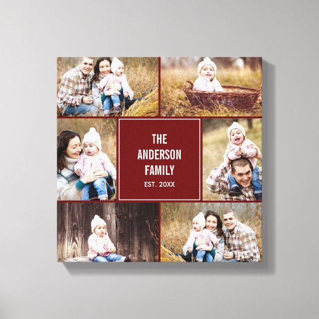 Canvas de Fotografias Personalizadas de Colagem Qu (Frente)
