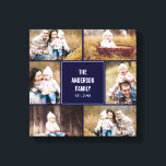 Canvas de Fotografias Personalizadas de Colagem Qu<br><div class="desc">Personalize esta canvas com suas fotos de casamento para criar uma arte de muro para tesourar para sempre. A cor de fundo pode ser personalizada online (para qualquer cor!</div>