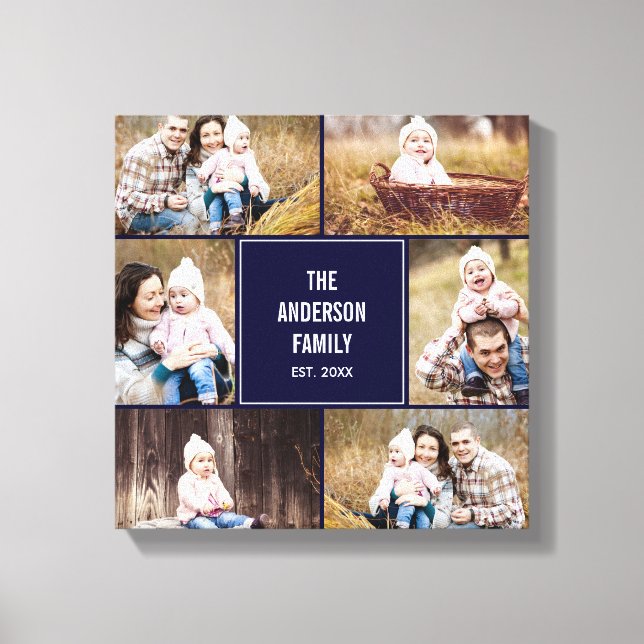 Canvas de Fotografias Personalizadas de Colagem Qu (Frente)