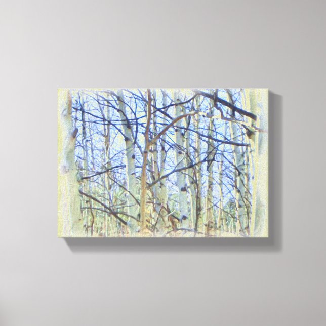 Canvas de fotos da árvore Aspen (Frente)