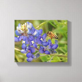 Canvas de fotos de Bluebonnet e Bee