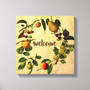 canvas de fruta do estilo vintage