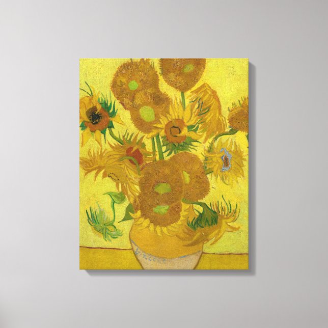 Canvas de Girassóis de Vincent Van Gogh (Frente)