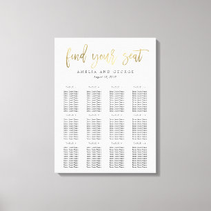 Canvas de Gráfico de Caligrafia Bruta Dourada