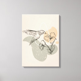 Canvas de Ilustração de Pássaro Colibri Stylist Br