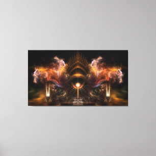 Canvas de Impressão de Arte Fractal de Tempestade 