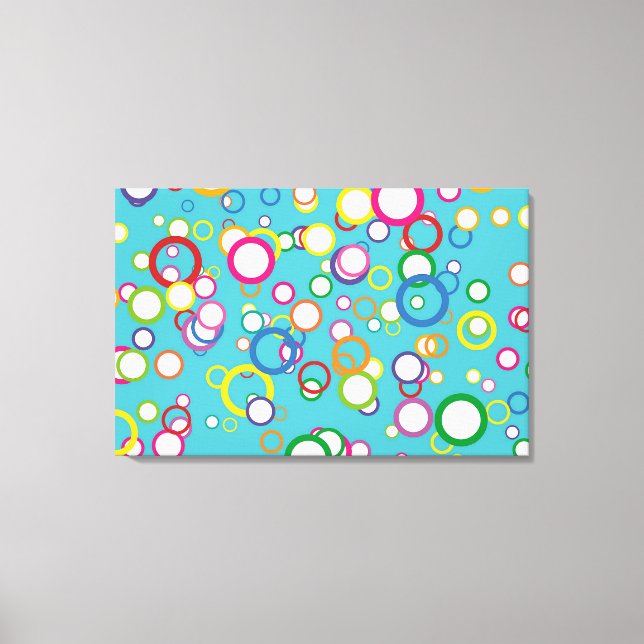 Canvas de Impressão de Círculos Concentrados (Frente)