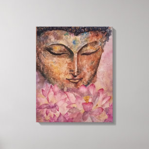 Canvas de Impressão de Lótus Rosa Buda