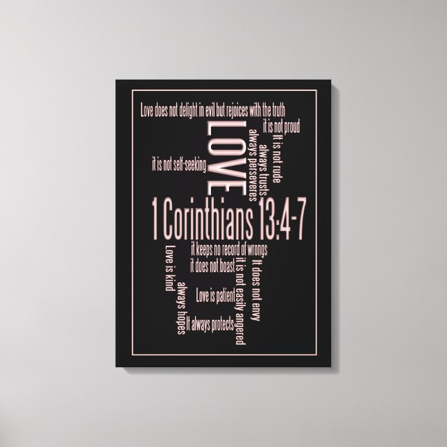 Canvas de Impressão - O amor é preto e branco do p (Frente)