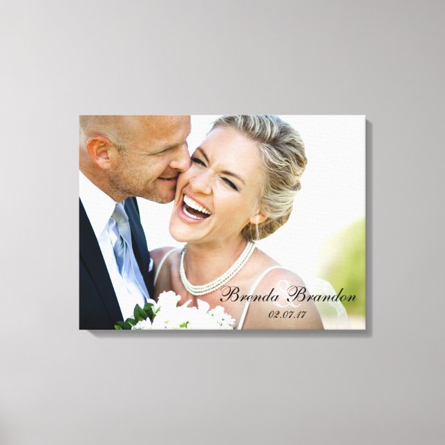 Canvas de Keepsael de Foto de Casamento (Frente)