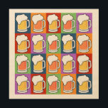 Canvas de madeira de Pop de CERVEJA<br><div class="desc">Veja na minha loja mais itens com este design.</div>