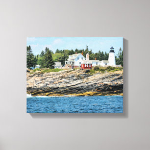 Canvas de Maine do farol do ponto de Pemaquid