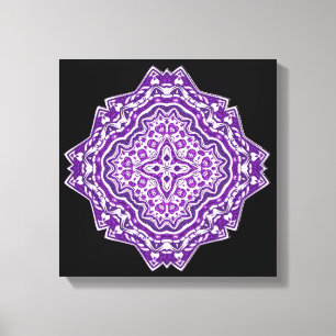 canvas de mandala roxa