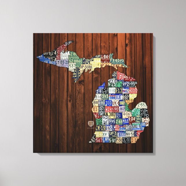 Canvas de Mapa de Placas de Licença dos condados d (Frente)