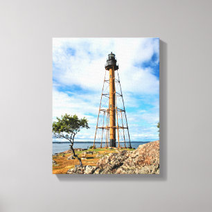 Canvas de Massachusetts do farol de Marblehead