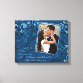 Canvas de Modelo de Foto de Casamento Floral de Ab
