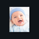 Canvas de Muro de Fotos Preto e Branco<br><div class="desc">Escolha sua própria foto pessoal para esta adorável canvas de parede branca e preta. Esta canvas parece fabulosa quando está terminada. Que adorável. Excelente para guardar o Dia dos Pais,  Dia das Mães,  Dia dos Avós. Também faz um encantador e recém-nascido guardar esta canvas maior.</div>