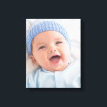 Canvas de Muro de Fotos Preto e Branco<br><div class="desc">Escolha sua própria foto pessoal para esta adorável canvas de parede branca e preta. Esta canvas parece fabulosa quando está terminada. Que adorável. Excelente para guardar o Dia dos Pais,  Dia das Mães,  Dia dos Avós. Também faz um encantador e recém-nascido guardar esta canvas maior.</div>