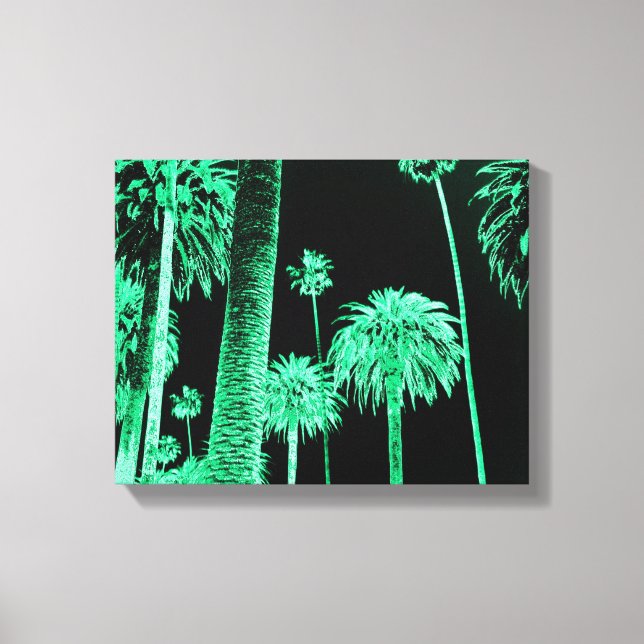 Canvas de Neon Palm Trees da Califórnia Sonhando (Frente)