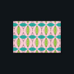 Canvas de Ogee e Starburst Rosa Atômica<br><div class="desc">Nossa! É uma Canvas de Ogee e Starbursts Rosa Atômico! É uma tomada moderna de um padrão clássico (um meio século moderno, para ser exato). Este design apresenta um fundo cor-de-rosa com formas ovais cor-de-rosa e verdes sobre linhas verticais pretas de diamantes atômicos e estereótipos. Esse mod traz tudo que...</div>