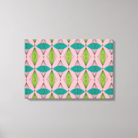 Canvas de Ogee e Starburst Rosa Atômica