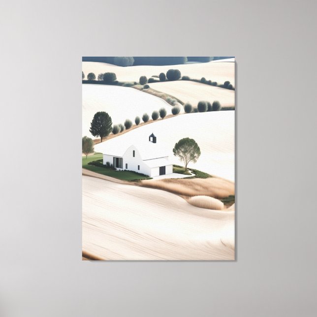 Canvas de Paisagem da Toscânia, casa de fazenda ru (Frente)