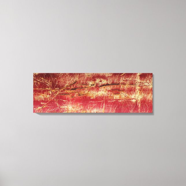 Canvas De Paisagem Dourada E Vermelha (Frente)