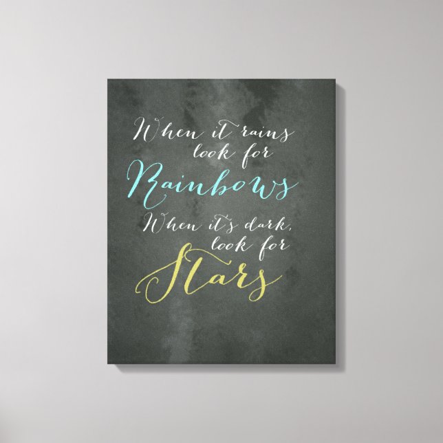 Canvas de Parede de Cotação Inspiradora (Frente)