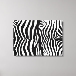 Canvas de Parede de Zebra Negra e Branca
