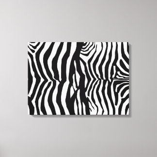 Canvas de Parede de Zebra Negra e Branca