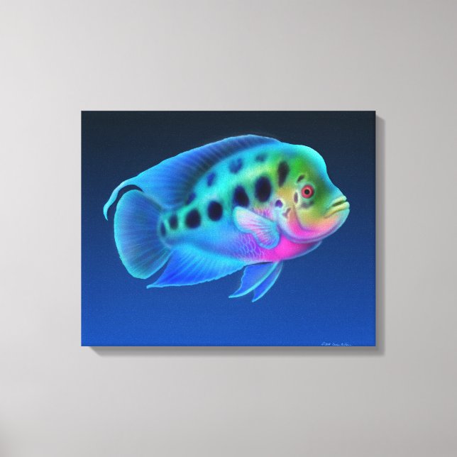 Canvas De Peixes De Cichlil De Flores (Frente)