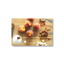 Canvas de pêssegos e amêndoas