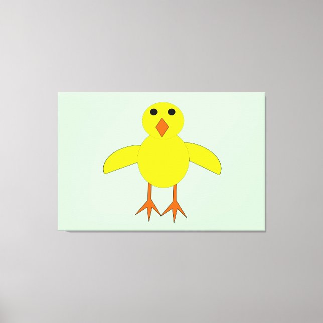 Canvas de Pintinho de Páscoa cúbica (Frente)