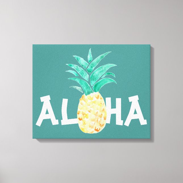 Canvas de pintura de abacaxi Aloha (Frente)