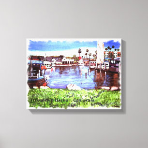 Canvas de pintura do Oceanside Harbor