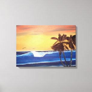 Canvas de Pintura do Sol Havaiano
